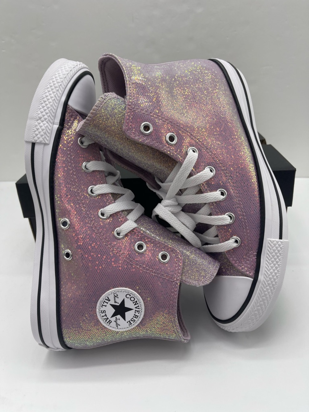 Converse WMNS 8 CTAS Hi Altitude Lilac White Black A14333C High Top Sneakers - Picture 11 of 15